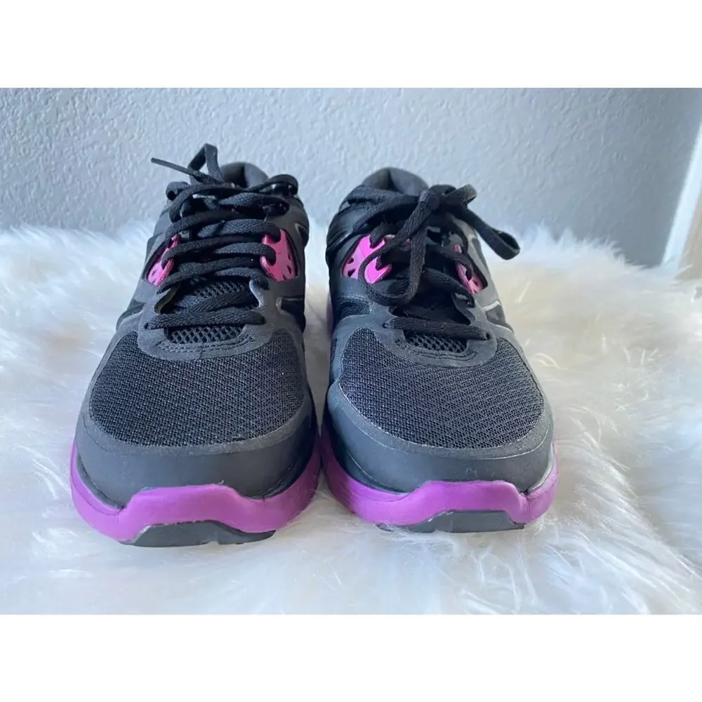 Nike Lunar Fit Sole US 8 Athletic Women's Running Sneakers Black Lace Up